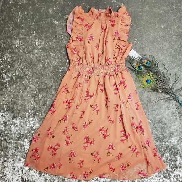 Alexia Admor Joanna Ruffled Dress In Cafe Floral - Picture 2 of 11